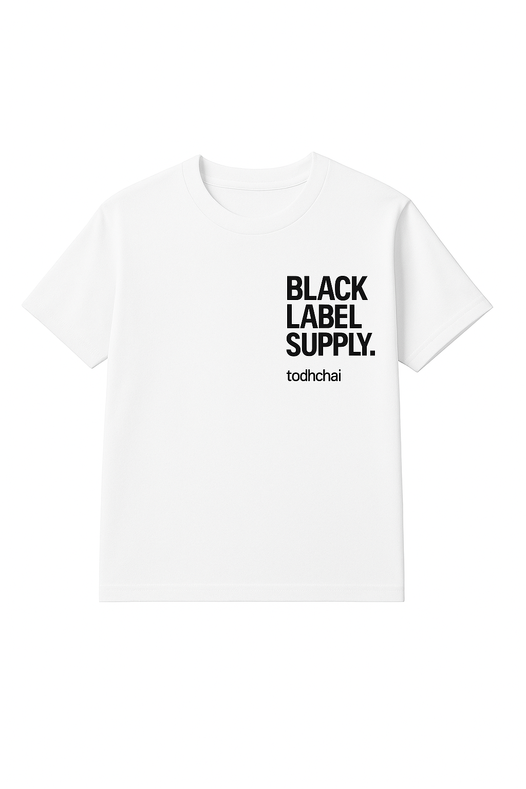 Black Label Supply Tee White/Black