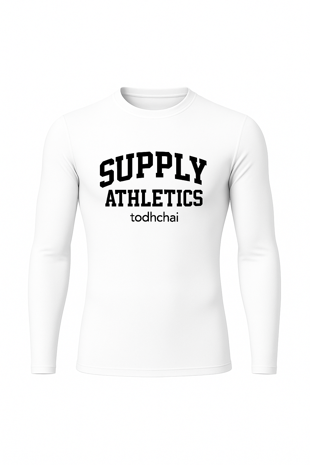 Supply Athletics Long Sleeve Compression Tee White/Black
