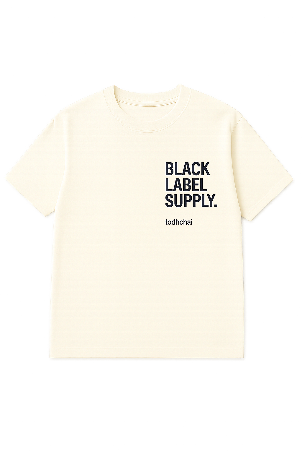Black Label Supply Tee Cream